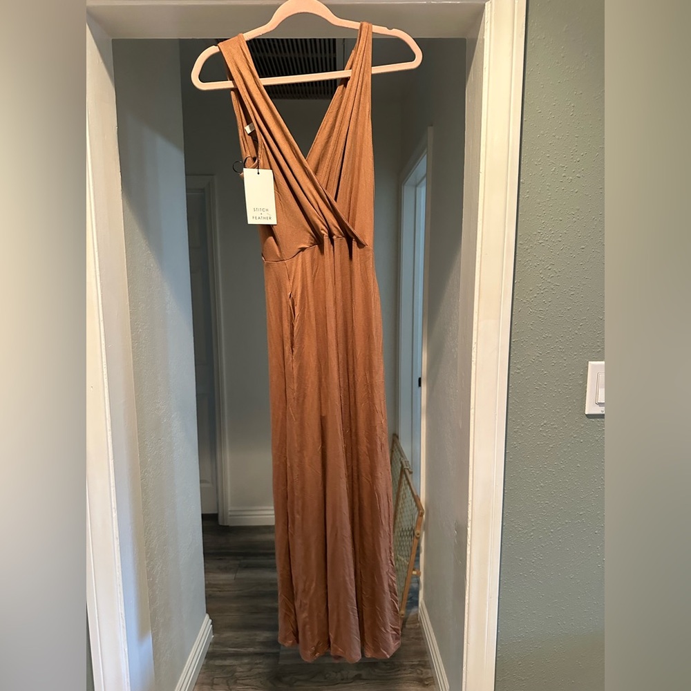 NWT Final Touch Cross Burnt Orange Jumpsuit